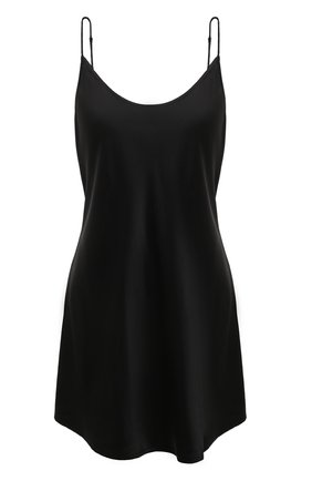 Женская шелковая сорочка LA PERLA черного цвета, арт. 0020291 | Фото 1 (Материал внешний: Шелк; Длина Ж (юбки, платья, шорты): Мини; Рукава: На бретелях)