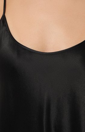 Женская шелковая сорочка LA PERLA черного цвета, арт. 0020291 | Фото 5 (Материал внешний: Шелк; Длина Ж (юбки, платья, шорты): Мини; Рукава: На бретелях)