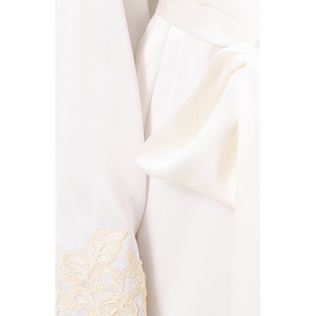 фото Шелковый халат с поясом la perla