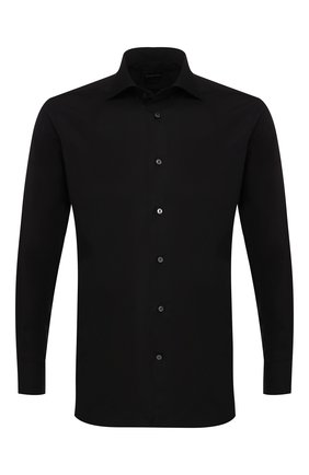 Мужская хлопковая рубашка с воротником кент ERMENEGILDO ZEGNA черного цвета по цене 26150 руб., арт. 201069/9MS0BR | Фото 1 Мужская хлопковая рубашка с воротником кент ERMENEGILDO ZEGNA черного цвета, арт. 201069/9MS0BR | Фото 1