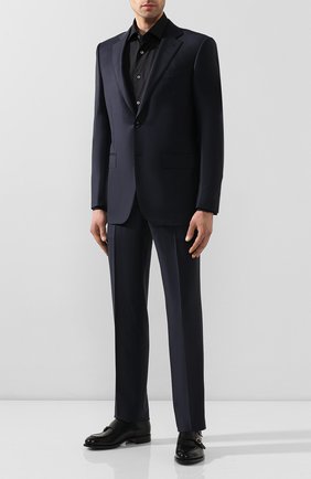 Мужская хлопковая рубашка с воротником кент ERMENEGILDO ZEGNA черного цвета по цене 26150 руб., арт. 201069/9MS0BR | Фото 2 Мужская хлопковая рубашка с воротником кент ERMENEGILDO ZEGNA черного цвета, арт. 201069/9MS0BR | Фото 2