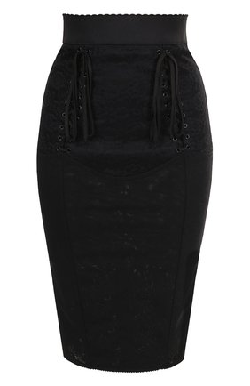 Женская черная кружевная юбка-карандаш со шнуровкой Dolce & Gabbana, арт. 0102/F4AVKT/G9830 купить в ЦУМ | Фото №1 Кружевная юбка-карандаш со шнуровкой Dolce & Gabbana черная | Фото №1