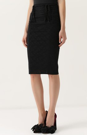 Женская черная кружевная юбка-карандаш со шнуровкой Dolce & Gabbana, арт. 0102/F4AVKT/G9830 купить в ЦУМ | Фото №3 Кружевная юбка-карандаш со шнуровкой Dolce & Gabbana черная | Фото №3