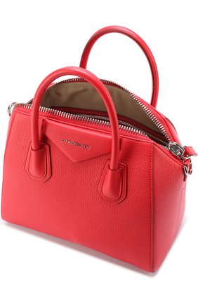 Женская сумка antigona small GIVENCHY красная цвета, арт. BB05117012 купить в ЦУМ | Фото №4 Сумка Antigona small Givenchy красная цвета | Фото №4