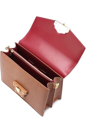 Женская сумка lucia из тисненой кожи DOLCE & GABBANA светло-коричневая цвета, арт. 0116/BB6350/A1095 купить в ЦУМ | Фото №4 Сумка Lucia из тисненой кожи Dolce & Gabbana светло-коричневая цвета | Фото №4
