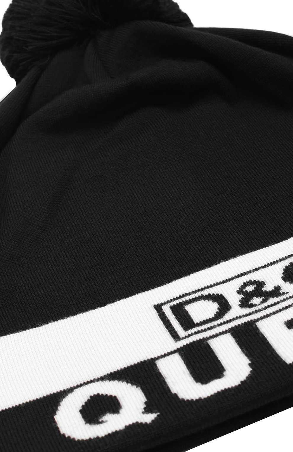 Шерстяная шапка с помпоном и логотипом бренда Dolce & Gabbana, черного цвета, арт. 0136/FRH09K/F89DV в ЦУМ | Фото №3 Шерстяная шапка с помпоном и логотипом бренда Dolce & Gabbana черного цвета | Фото №3