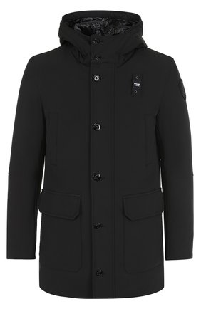 Мужская черная пуховая парка на молнии с капюшоном Blauer, арт. 17WBLUK03075/004723 купить в ЦУМ | Фото №1 Пуховая парка на молнии с капюшоном Blauer черная | Фото №1