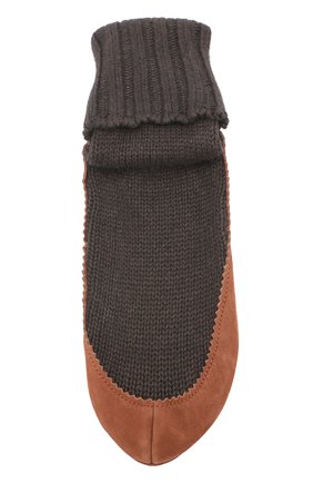Мужские носки с кожаной вставкой FALKE темно-коричневого цвета, арт. 14033 | Фото 1 (Материал внешний: Кожа, Синтетический материал, Вискоза, Натуральная кожа; Кросс-КТ: бельё)