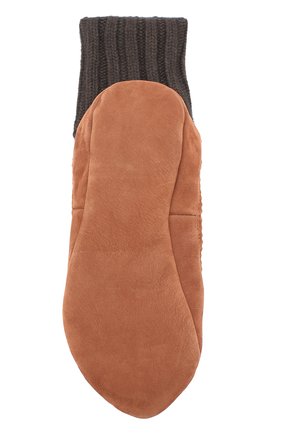 Мужские носки с кожаной вставкой FALKE темно-коричневого цвета, арт. 14033 | Фото 2 (Материал внешний: Кожа, Синтетический материал, Вискоза, Натуральная кожа; Кросс-КТ: бельё)