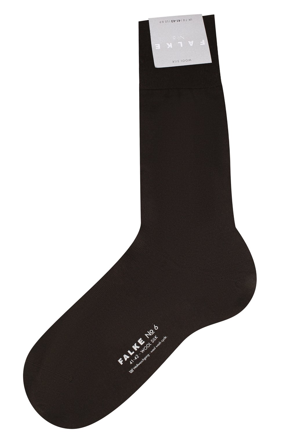 Мужские носки из шерсти и шелка FALKE темно-коричневого цвета, арт. 14451 | Фото 1 (Материал внешний: Шерсть; Кросс-КТ: бельё; Статус проверки: Проверена категория)