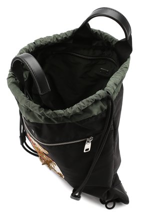 Мужской черный рюкзак street с вышивкой и кожаной отделкой Dolce & Gabbana, арт. 0115/BM1459/AM080 купить в ЦУМ | Фото №4 Рюкзак Street с вышивкой и кожаной отделкой Dolce & Gabbana черный | Фото №4