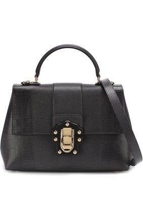 Женская сумка lucia из тисненой кожи DOLCE & GABBANA темно-серая цвета, арт. 0116/BB6322/A1095 купить в ЦУМ | Фото №5 Сумка Lucia из тисненой кожи Dolce & Gabbana темно-серая цвета | Фото №5