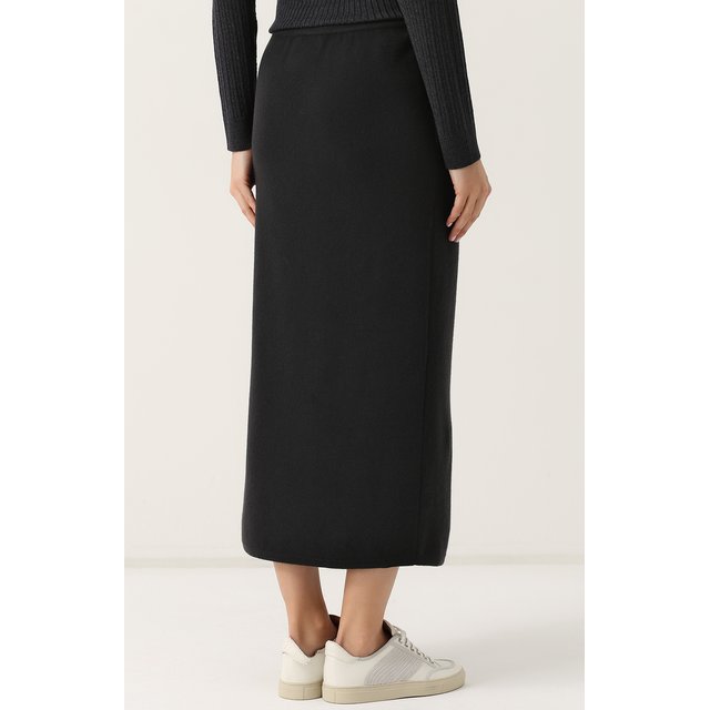 Кашемировая юбка-миди с карманами Loro Piana FAG4326 Фото 4