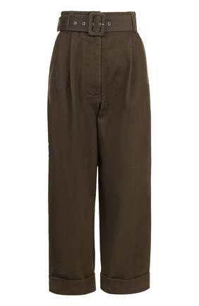 Женские хаки укороченные джинсы с защипами и поясом Isa Arfen, арт. PA02 AW17 STRETCH DENIM купить в ЦУМ | Фото №1 Укороченные джинсы с защипами и поясом Isa Arfen хаки | Фото №1