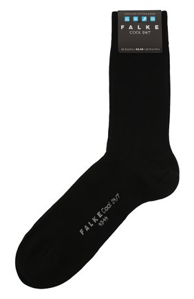 Мужские хлопковые носки cool 24/7 FALKE черного цвета, арт. 13230 | Фото 1 (Материал внешний: Хлопок; Кросс-КТ: бельё; Статус проверки: Проверена категория)