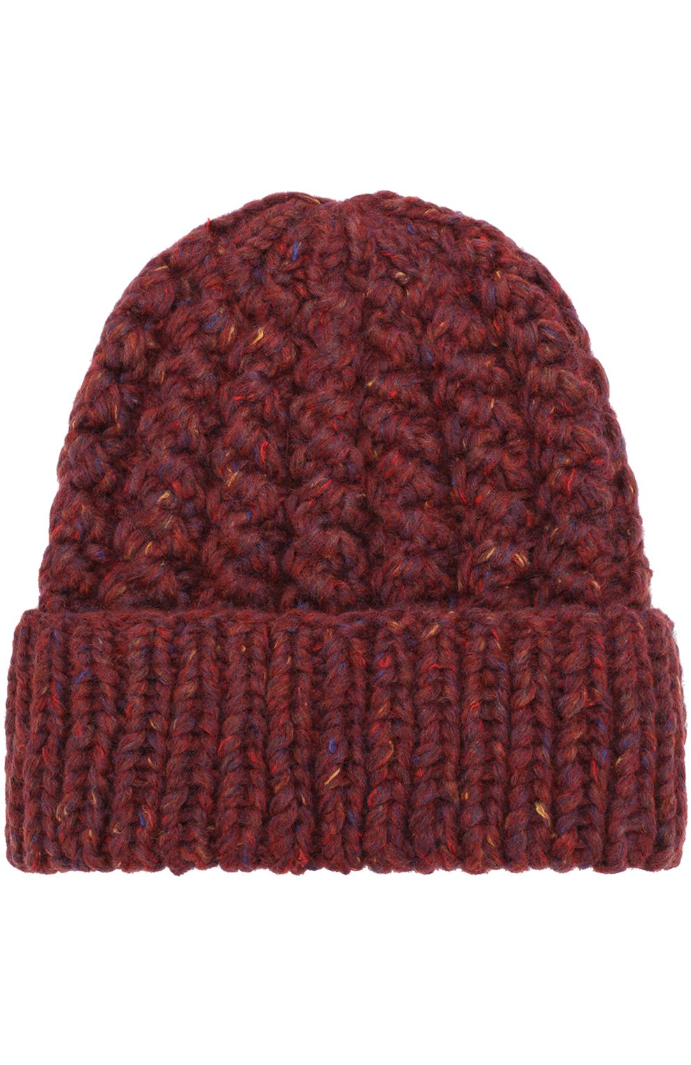 Шапка из смеси шерсти и кашемира фактурной вязки Karakoram accessories, бордового цвета, арт. #110 H-T в ЦУМ | Фото №2 Шапка из смеси шерсти и кашемира фактурной вязки Karakoram accessories бордового цвета | Фото №2