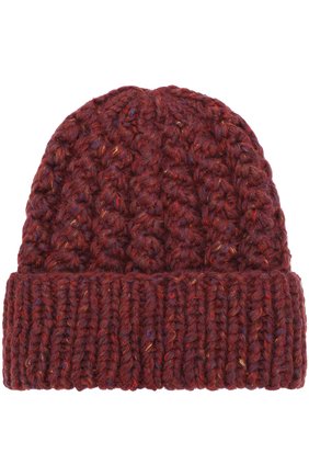 Шапка из смеси шерсти и кашемира фактурной вязки Karakoram accessories, бордового цвета, арт. #110 H-T в ЦУМ | Фото №2 Шапка из смеси шерсти и кашемира фактурной вязки Karakoram accessories бордового цвета | Фото №2