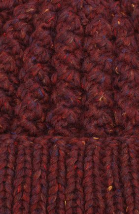 Шапка из смеси шерсти и кашемира фактурной вязки Karakoram accessories, бордового цвета, арт. #110 H-T в ЦУМ | Фото №3 Шапка из смеси шерсти и кашемира фактурной вязки Karakoram accessories бордового цвета | Фото №3