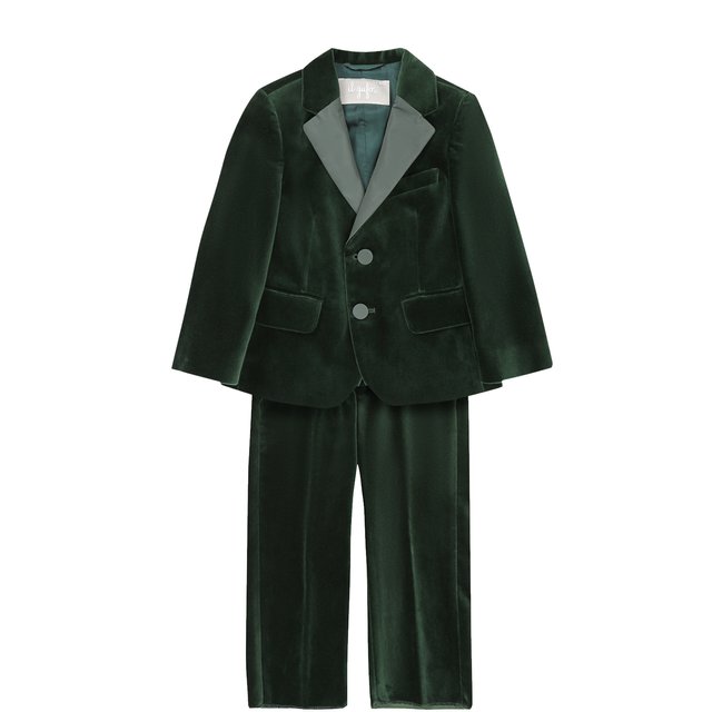 Хлопковый костюм с пиджаком на двух пуговицах Il Gufo A17TX002V0001/2A-4A