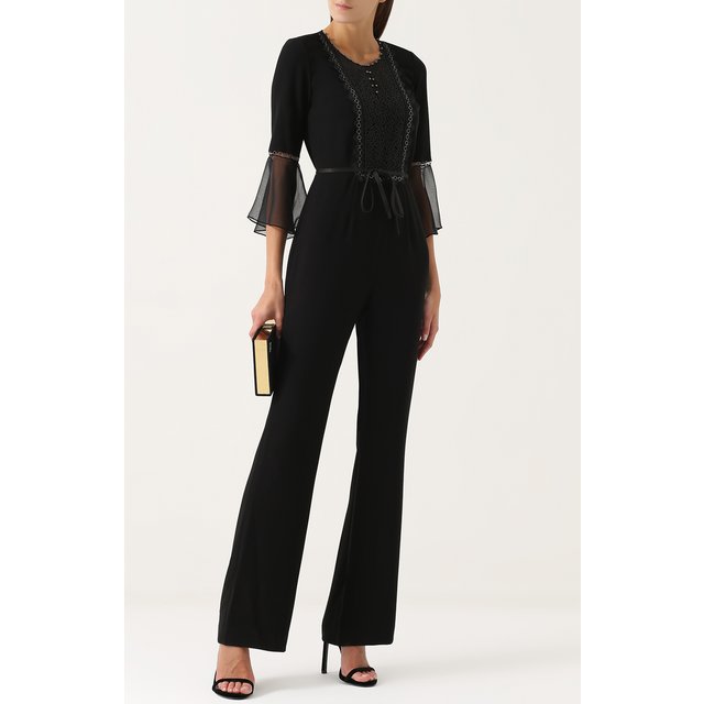 фото Приталенный комбинезон с укороченными рукавами elie tahari