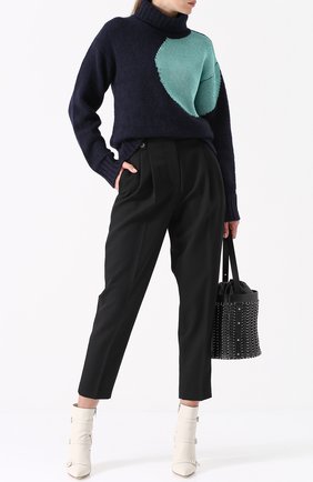 Женский темно-синий шерстяной свитер свободного кроя 3.1 Phillip Lim, арт. F171-7871ASJ купить в ЦУМ | Фото №1 Шерстяной свитер свободного кроя 3.1 Phillip Lim темно-синий | Фото №1