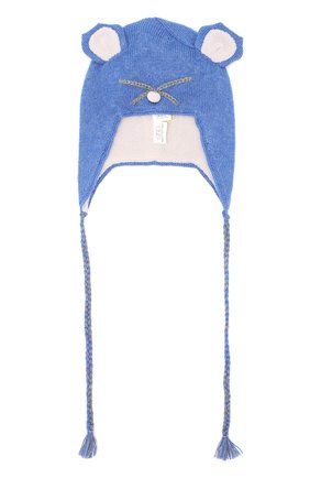 Вязаная шапка с декором Egg By Susan Lazar синего цвета, арт. W17AC5170 в ЦУМ | Фото №1 Вязаная шапка с декором Egg By Susan Lazar синего цвета | Фото №1