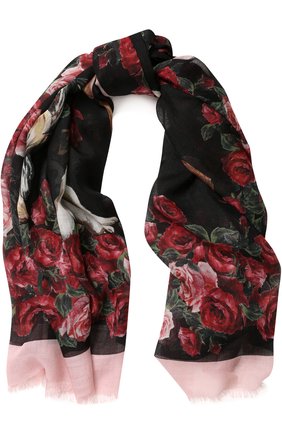 Женский разноцветный платок из смеси кашемира и шелка с цветочным принтом Dolce & Gabbana, арт. 0136/FS209A/GDH21 купить в ЦУМ | Фото №1 Платок из смеси кашемира и шелка с цветочным принтом Dolce & Gabbana разноцветный | Фото №1