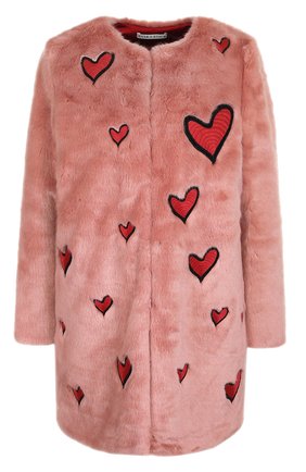 Женская светло-розовая шуба прямого кроя из эко-меха Alice + Olivia, арт. CC708D50410 купить в ЦУМ | Фото №1 Шуба прямого кроя из эко-меха Alice + Olivia светло-розовая | Фото №1