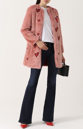 Женская светло-розовая шуба прямого кроя из эко-меха Alice + Olivia, арт. CC708D50410 купить в ЦУМ | Фото №1 Шуба прямого кроя из эко-меха Alice + Olivia светло-розовая | Фото №1