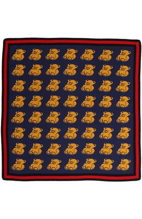 Детского шерстяное одеяло с принтом GUCCI синего цвета, арт. 450915/3K206 | Фото 2 (Материал: Шерсть, Текстиль)