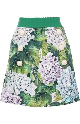 Женская зеленая мини-юбка с цветочным принтом и широким поясом Dolce & Gabbana, арт. 0102/F4AZIT/FSM6R купить в ЦУМ | Фото №1 Мини-юбка с цветочным принтом и широким поясом Dolce & Gabbana зеленая | Фото №1