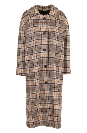 Пальто свободного кроя в клетку Walk of Shame, бежевого цвета, арт. CT009-FW 17-18 в ЦУМ | Фото №1 Пальто свободного кроя в клетку Walk of Shame бежевого цвета | Фото №1