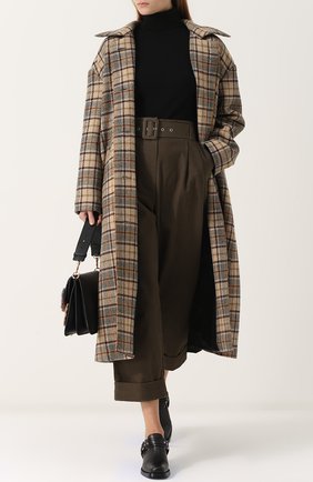Пальто свободного кроя в клетку Walk of Shame, бежевого цвета, арт. CT009-FW 17-18 в ЦУМ | Фото №1 Пальто свободного кроя в клетку Walk of Shame бежевого цвета | Фото №1