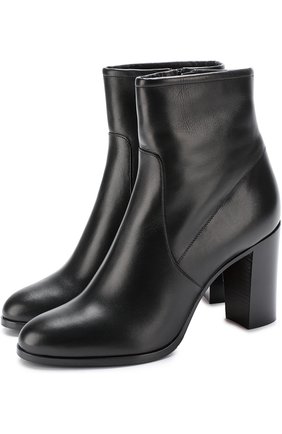 Женские черные кожаные ботильоны на устойчивом каблуке Santoni, арт. WT0G56691HI1ALGA купить в ЦУМ | Фото №1 Кожаные ботильоны на устойчивом каблуке Santoni черные | Фото №1