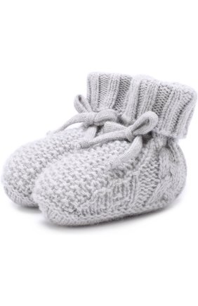 Носки из кашемира фактурной вязки Baby T светло-серого цвета, арт. 17AIC853SA в ЦУМ | Фото №1 Носки из кашемира фактурной вязки Baby T светло-серого цвета | Фото №1