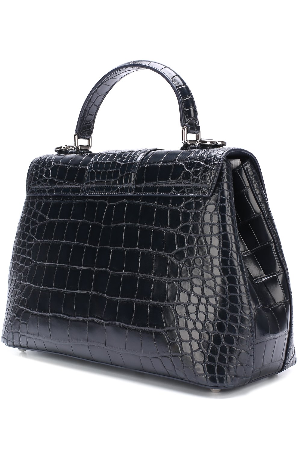 Женская сумка lucia из кожи крокодила DOLCE & GABBANA темно-синяя цвета, арт. 0116/BB6322/B2CB9 купить в ЦУМ | Фото №2 Сумка Lucia из кожи крокодила Dolce & Gabbana темно-синяя цвета | Фото №2