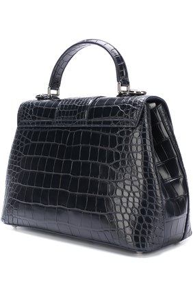 Женская сумка lucia из кожи крокодила DOLCE & GABBANA темно-синяя цвета, арт. 0116/BB6322/B2CB9 купить в ЦУМ | Фото №2 Сумка Lucia из кожи крокодила Dolce & Gabbana темно-синяя цвета | Фото №2