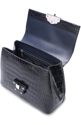 Женская сумка lucia из кожи крокодила DOLCE & GABBANA темно-синяя цвета, арт. 0116/BB6322/B2CB9 купить в ЦУМ | Фото №3 Сумка Lucia из кожи крокодила Dolce & Gabbana темно-синяя цвета | Фото №3
