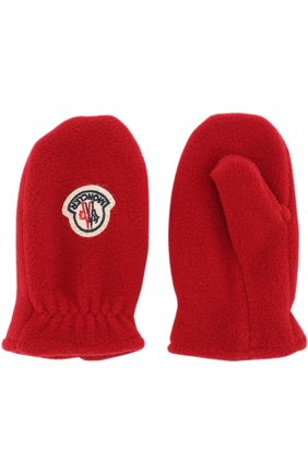 Детские варежки с логотипом бренда Moncler Enfant красного цвета, арт. C2-951-00509-05-80380 в ЦУМ | Фото №1 Детские варежки с логотипом бренда Moncler Enfant красного цвета | Фото №1