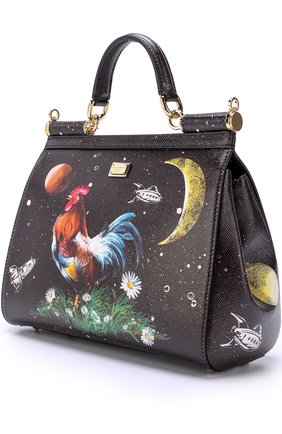 Женская сумка sicily medium new с принтом DOLCE & GABBANA черная цвета, арт. 0116/BB6002/AI816 купить в ЦУМ | Фото №3 Сумка Sicily medium new с принтом Dolce & Gabbana черная цвета | Фото №3