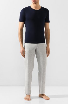 Мужские хлопковая футболка с круглым вырезом ZIMMERLI темно-синего цвета по цене 8710 руб., арт. 172-1461 | Фото 2 Мужские хлопковая футболка с круглым вырезом ZIMMERLI темно-синего цвета, арт. 172-1461 | Фото 2