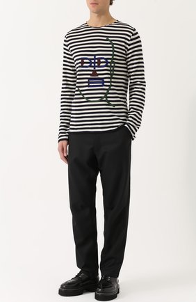 Мужские черные шерстяные брюки прямого кроя Comme des Garcons, арт. W25134 купить в ЦУМ | Фото №1 Шерстяные брюки прямого кроя Comme des Garcons черные | Фото №1