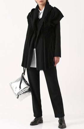 Женский черный шерстяной жакет с драпировкой Yohji Yamamoto, арт. FK-J04-110 купить в ЦУМ | Фото №1 Шерстяной жакет с драпировкой Yohji Yamamoto черный | Фото №1