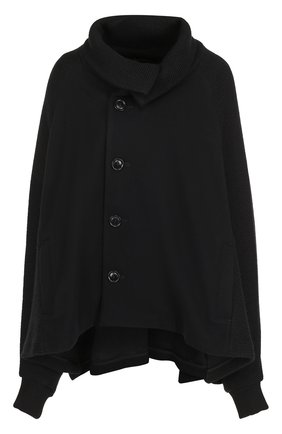 Женский черный шерстяной жакет свободного кроя Yohji Yamamoto, арт. YK-J06-804 купить в ЦУМ | Фото №1 Шерстяной жакет свободного кроя Yohji Yamamoto черный | Фото №1
