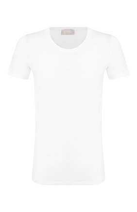 Мужская хлопковая футболка HANRO белого цвета, арт. 073088 | Фото 1 (Длина (для топов): Стандартные; Материал внешний: Хлопок; Рукава: Короткие; Мужское Кросс-КТ: Футболка-белье; Кросс-КТ: домашняя одежда; Статус проверки: Проверена категория)