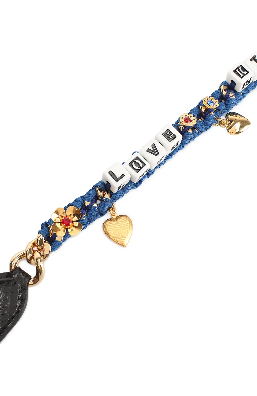 Ремень для сумки на цепочке с аппликациями Dolce & Gabbana, черного цвета, арт. 0116/BI1003/AI811 в ЦУМ | Фото №2 Ремень для сумки на цепочке с аппликациями Dolce & Gabbana черного цвета | Фото №2