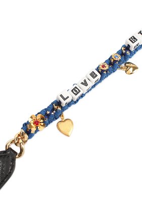 Ремень для сумки на цепочке с аппликациями Dolce & Gabbana, черного цвета, арт. 0116/BI1003/AI811 в ЦУМ | Фото №2 Ремень для сумки на цепочке с аппликациями Dolce & Gabbana черного цвета | Фото №2