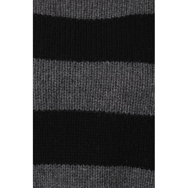 фото Кашемировый пуловер в полоску с круглым вырезом rta