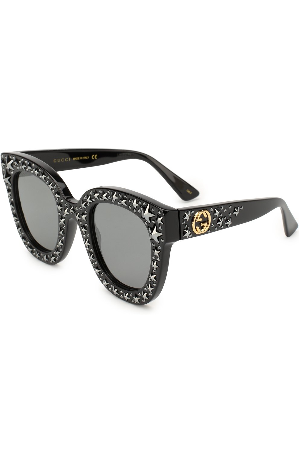 Женские солнцезащитные очки GUCCI черного цвета, арт. GG0116 002 | Фото 1