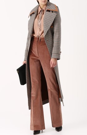 Женские бежевые вельветовые расклешенные брюки Nina Ricci, арт. 17HCPA013C00861 купить в ЦУМ | Фото №1 Вельветовые расклешенные брюки Nina Ricci бежевые | Фото №1